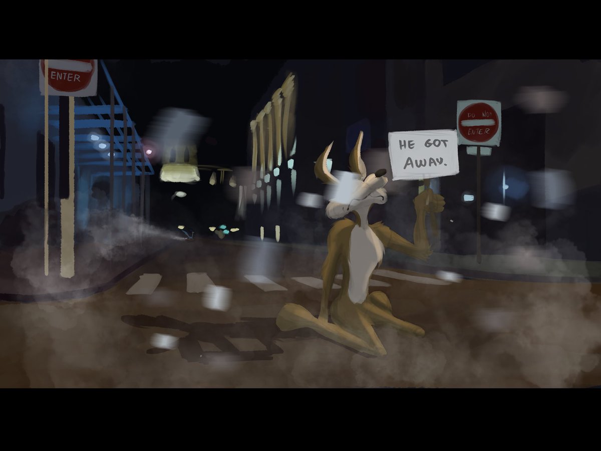 PatTheRacc's tweet photo. "He got away."

I loved #coyotevsacme and the relationship these two have. Also chappel roan because toxic yaoi edit https://t.co/N1EnAqjYce