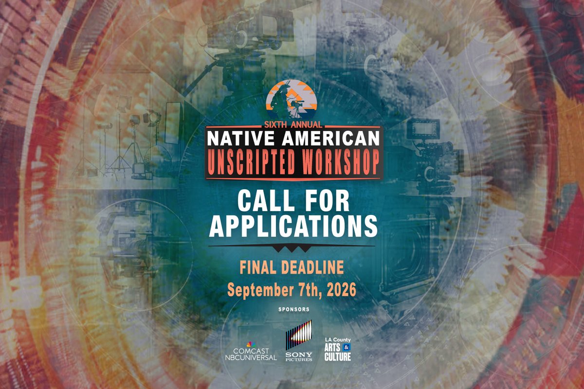 LASKINSFEST's tweet photo. Calling Native Documentary Filmmakers!
Today's the day! 6th Annual Native American Unscripted Workshop Final Deadline Today 9/7!
Our sister org, Native American Media Alliance, is accepting applications! Apply: https://t.co/0rfnUteyYD
#documentary #IndigenousStorytelling https://t.co/pLf0x5Nu2s