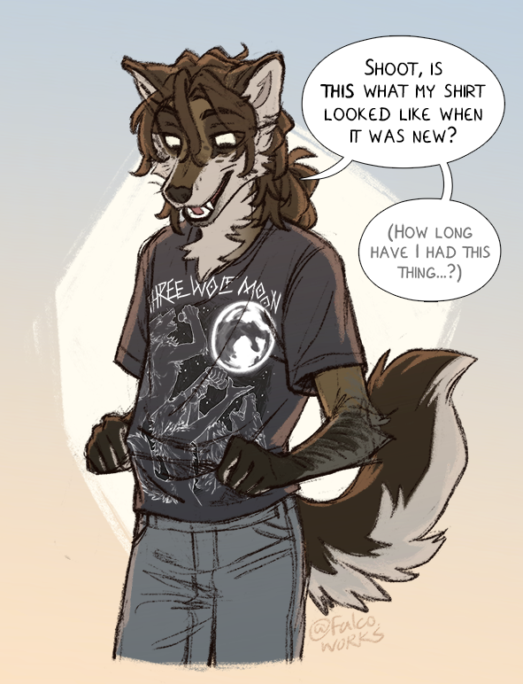 Falco_works's tweet photo. Got about 5 days left to snag a tee if you're interested! Link in replies 🐺🌕 https://t.co/GpdDD7d7ln