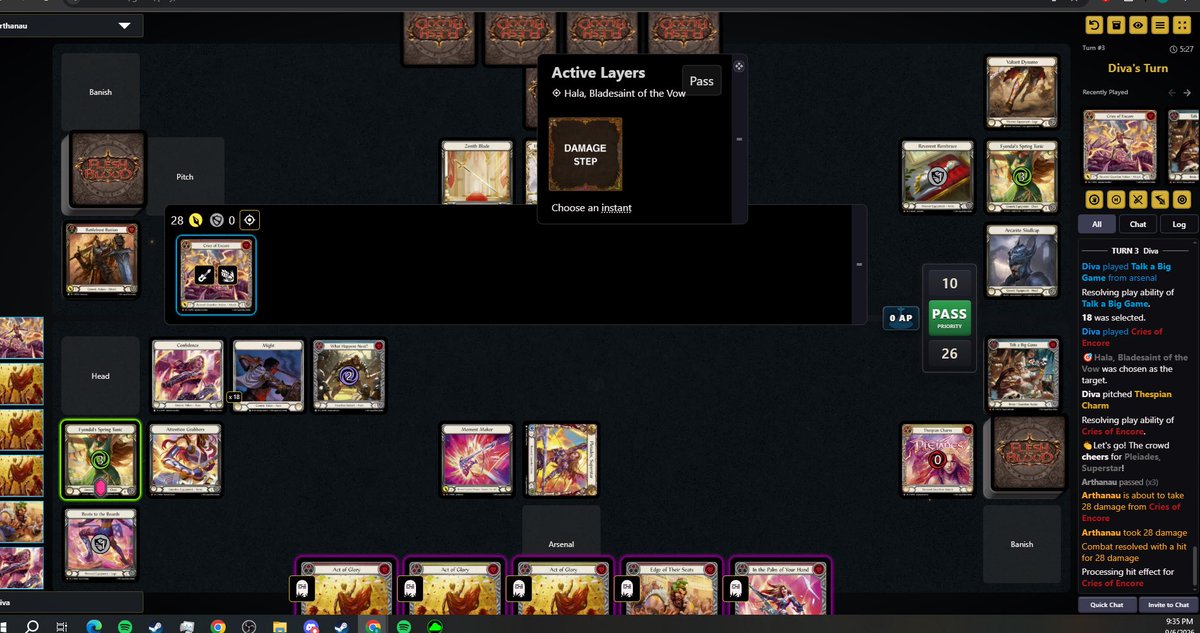theBODYTCG's tweet photo. A story in 4 parts. Talk a Big Game really is pretty broken. 
#fabtcg https://t.co/tU7uXrYGQn