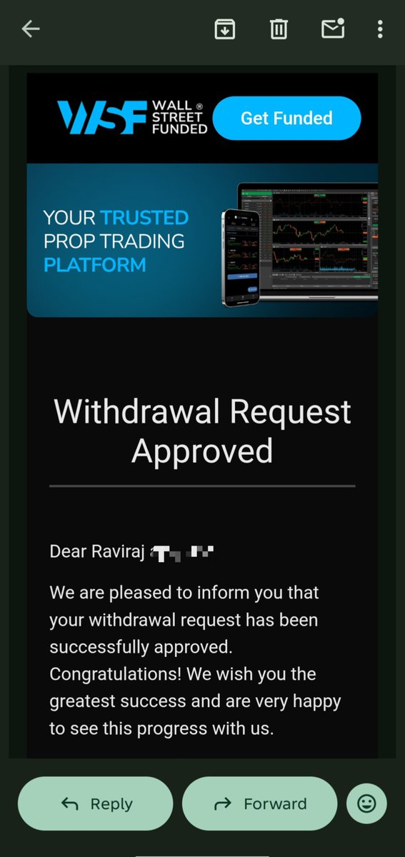 anoNaughty's tweet photo. Withdrawal approved! 🔥

The journey from challenge phase to actual funded payout with @WSFunded has been incredible.

Proof that discipline pays off. Let's keep going! 💪

Huge shoutout to @WSFunded for the seamless payout 🔥

#PropFirm #TraderLife #WSF #Payout https://t.co/PA7vmDDeA8