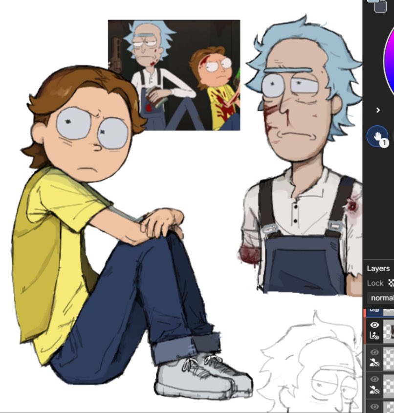 Sealven07's tweet photo. Last weeks doodles #rickandmorty https://t.co/EC48Umn8xA