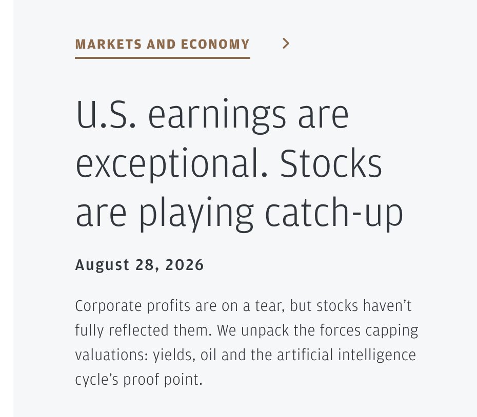 luxinfinance's tweet photo. earnings are growing while the multiple investors are paying for those earnings is coming down.

that’s a pretty interesting setup for stocks right now. if earnings keep accelerating, valuations can become more reasonable without prices needing to fall. the question is how long that lasts.