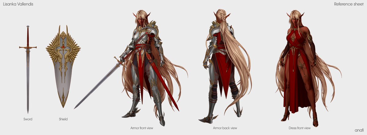 anafigreen's tweet photo. Full list for Lisanka Vallendis, Elven Blood Knight for @/shrimpchippies 🩸

#characterdesign #conceptart https://t.co/u2O9Ueo21c