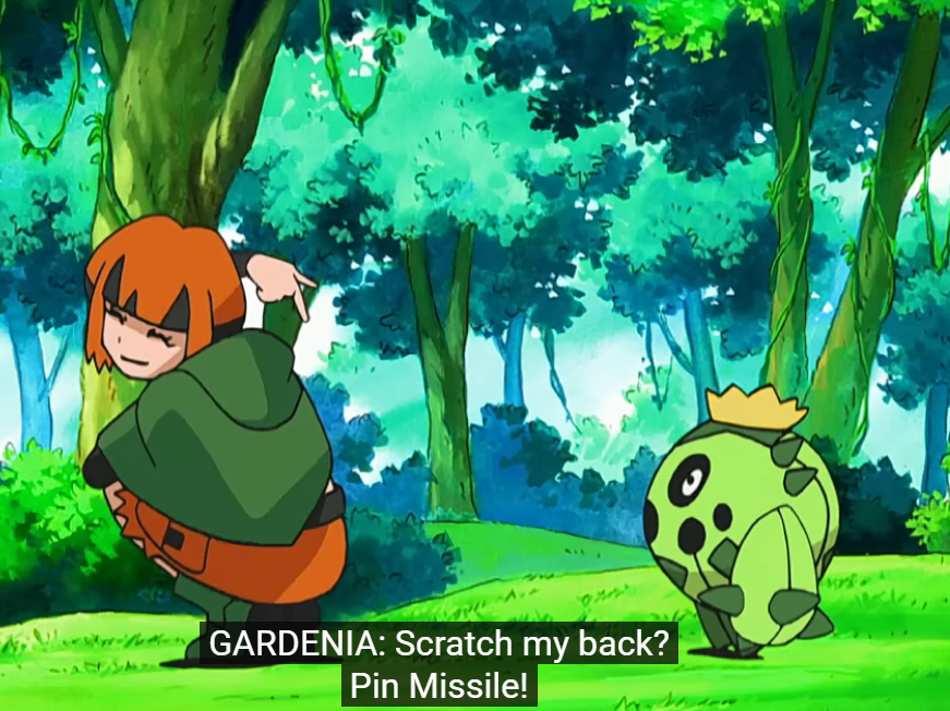 ChikoritaCheez's tweet photo. I love anime Gardenia. She's such a Grassochist https://t.co/05WHaHeLX9