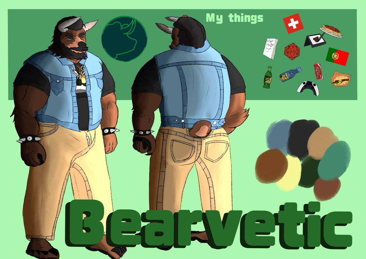 Bearvetic's tweet photo. Greetings, bears! 🐻🤗

I have the  pleasure of introducing myself to you!

I really hope to create lots of great art in the future and share it with all of you. 🐻💚

#bara #bear #furry #lgbtq🌈 #Furryart https://t.co/lim0UoKOX9