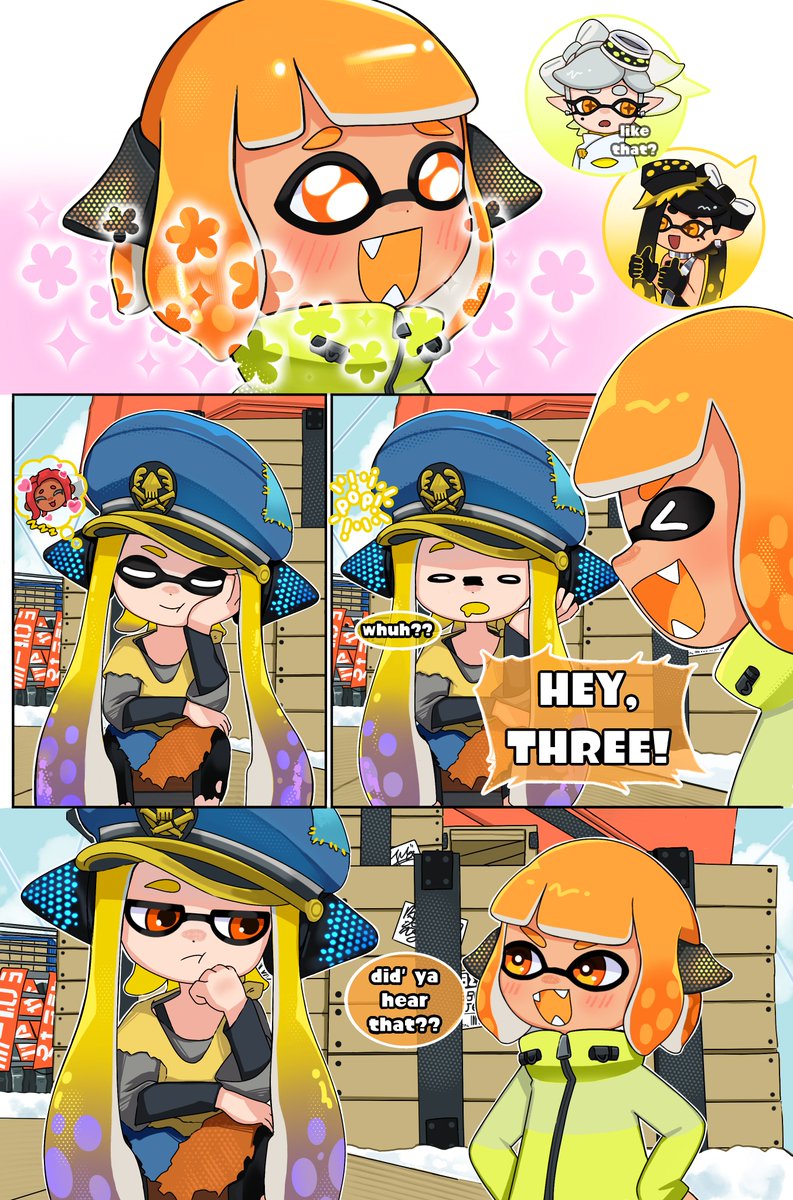 HopefulDream98's tweet photo. Agent 4 is helping out! 💛 

Splatoon comic by: @puriiriin_ 
Based on my old comic 🌺 https://t.co/hDFY675Acq