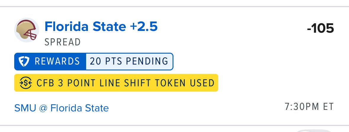 Bandospicks's tweet photo. CFB lean (9/7)
- FSU +2.5
*fanduel 3 point line shift token*
#cfb #cfbbet #fsu #collegefootball #footballbet https://t.co/wEYdadpbGZ