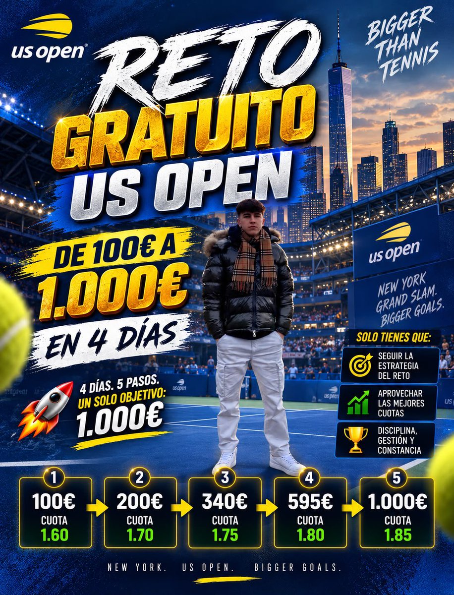 BioscaTeam's tweet photo. RETO GRATIS US OPEN 🇺🇸

Por primera vez en la historia, vamos hacer un reto totalmente GRATIS para que mi gente se saque un buen dinero

💰 Saldo inicial: 100€
📈 Objetivo: 1.000€

📆 En máximo 4 días

Todos mis seguidores van a pasar el mejor VERANO de sus vidas 🚀 https://t.co/Fvo6mXGbCh