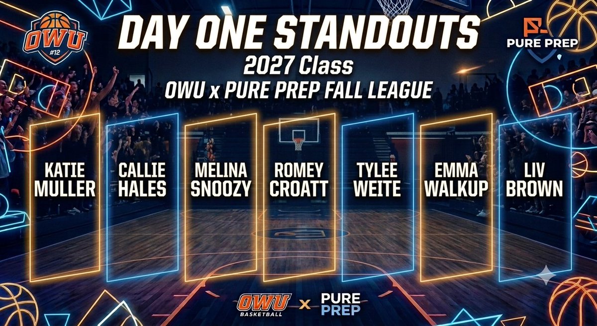LadyPurePrep's tweet photo. OWU x PURE PURE LEAGUE

Day ONE 🔥🔥🔥

STANDOUTS https://t.co/IPlaKNnuhX