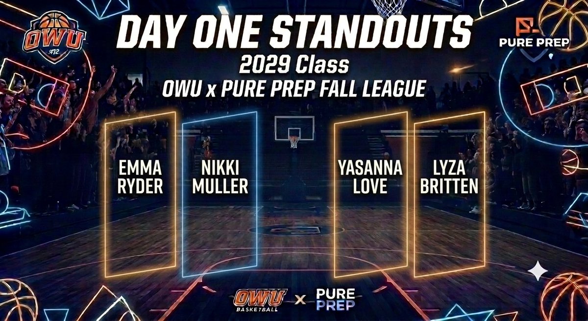 LadyPurePrep's tweet photo. OWU x PURE PURE LEAGUE

Day ONE 🔥🔥🔥

STANDOUTS https://t.co/IPlaKNnuhX