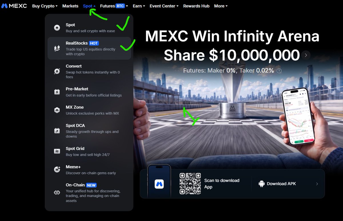 george_yule1367's tweet photo. GM, my dear friends

Last time I talked about RealStocks vs Stock Futures on @MEXC 
This time I want to break down the difference between RealStocks and Tokenized Stocks (let's say spot trading)

they might represent the same company, but they are quite different products

RealStocks is for holding the share ($AAPL, $GOOGL, $TSLA,...)

- here you buy the actual share that is routed through MEXC’s partnered licensed broker
- you trade on cash-market hours not a 24/7
- if your stock qualifies you will get a dividend
- there is no futures-style leverage
- buying it here does not mean you get a vote

on the other hand,

Tokenized Stocks is not the share. It is a token that bought with USDT and follows the stock’s price

- you buy it on spot, paid in USDT
- you can take a fraction (of the share)
- hours are more flexible than Nasdaq
- you are not the shareholder (and won't be)
- extra risk sits on the issuer, the backing, liquidity, and the chain

so if you want the share itself go with RealStocks

if you want to buy and sell it like a token go with Tokenized Stocks

and if you want to trade it with leverage and open long and short go with Stock Futures

agian, let me explain the zero-fee on @MEXC 

zero-fee on spot means MEXC takes no cut on the buy or sell
an example:
you buy $1,000 of $NVDA -> the exchange commission can be zero = MEXC does not charge a trading fee on that click

but two things can still cost you:

- Spread that mean the buy price is a bit higher than the sell price
- The token itself because Its price may not match the real share exactly (sometime the oracle or arbitrage show some glitches) 

#MEXC0808 @MEXC