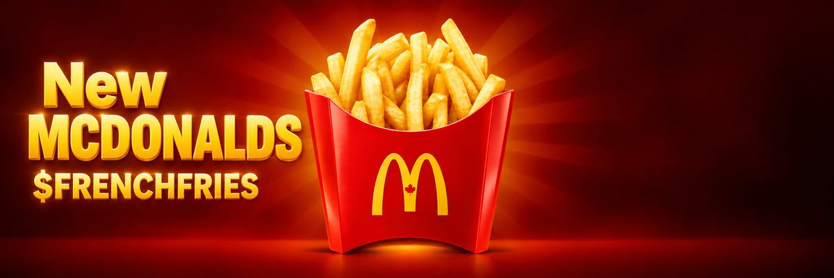 NewMCDONALDS_'s tweet photo. Hot, golden, and ready for the blockchain! 🍟🔥

Meet New MCDONALDS —a crispy community-powered meme token serving fun, culture, and good vibes.

The fries are fresh. The movement is just getting started! 🚀

#FRENCHFRIES #MemeCoin #Crypto #RobinhoodChain https://t.co/THXjM1PwbW