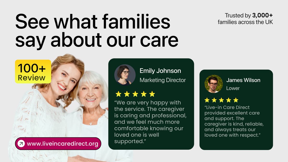 liveincaregroup's tweet photo. Our clients’ words mean everything to us!

We’re incredibly grateful for the wonderful feedback from the families we support. Their positive experiences inspire us to continue providing compassionate, reliable, and high-quality live-in care every day. 

Thank you for trusting Live-in Care Direct with your loved ones. 

📞 Let’s talk: 0800 368 8558 
🌐 Discover more: https://t.co/Mf0V1VUJct