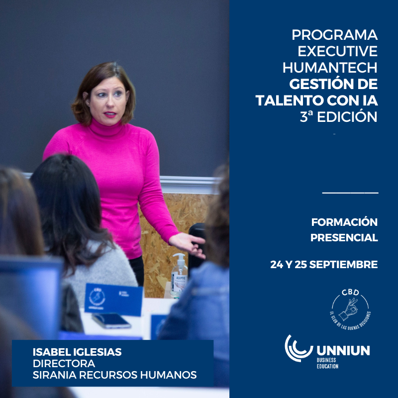 CBDecisiones's tweet photo. 3ª edición Executive #HumanTech: Gestión de #Talento con #IA aplicada a reclutamiento, selección, formación y gestión del talento para optimizar los procesos de #RRHH y mejorar la toma de decisiones estratégicas.
https://t.co/JlCtWdciI1
#CBDecisiones #AI #HR
@isa_iglesias_al https://t.co/mVw5oCvmdJ