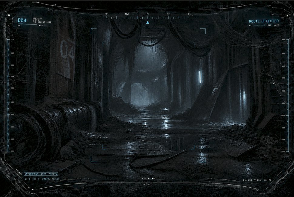 MnceCorp's tweet photo. WANDERER // DISTRICT:04

Five percent.

That’s what AXION says is left down here.

I believed it until the walls started talking.

Not alarms.

Not warnings.

A voice.

It said:

WELCOME, WANDERER.

Then every speaker in the tunnel shut off at the same time.

My HUD still says:

ACTIVE CONTACT: 00.

I don’t think Umbris is dead.

I think it knows I’m here.

D04 // UMBRIS