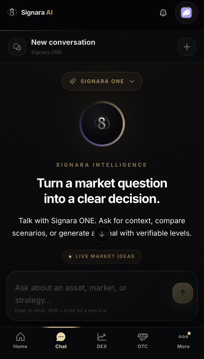 ai_asul's tweet photo. Don’t ask @X  if you should enter. Everyone there “knows”… after the move already happened.

Ask Signara ONE before you put capital at risk: where to enter, how solid the setup is, where it breaks, and which scenario wins.

This isn’t an opinion. It’s a signal you can verify with real data.
You decide.
 Then you trade on the Signara DEX without handing over your keys.

https://t.co/bmAGM2AIiZ