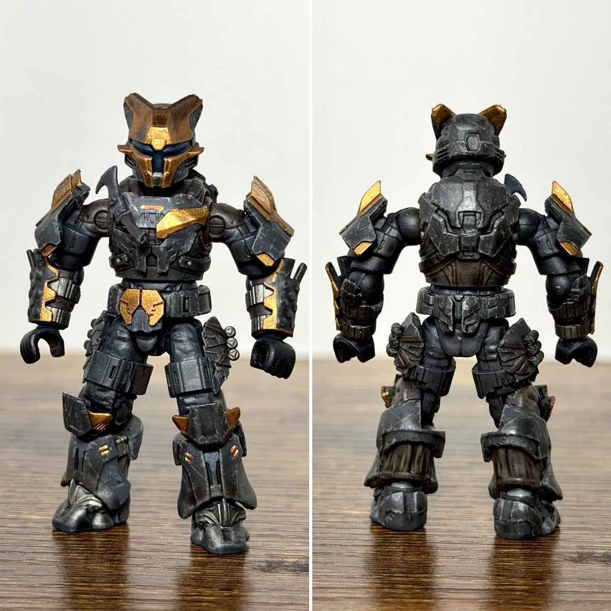 TheGcustoms's tweet photo. The Spartan Warlords pt. 2
.
.
Based on concept art for Halo Infinite, the second figure was paintstakingly hand painted down to every last weathered detail. Included are 2 game accurate spikers! Shout out to Forge_spartan for these kits! #halospotlight #halo #minifigure https://t.co/OGbnKVyu2D