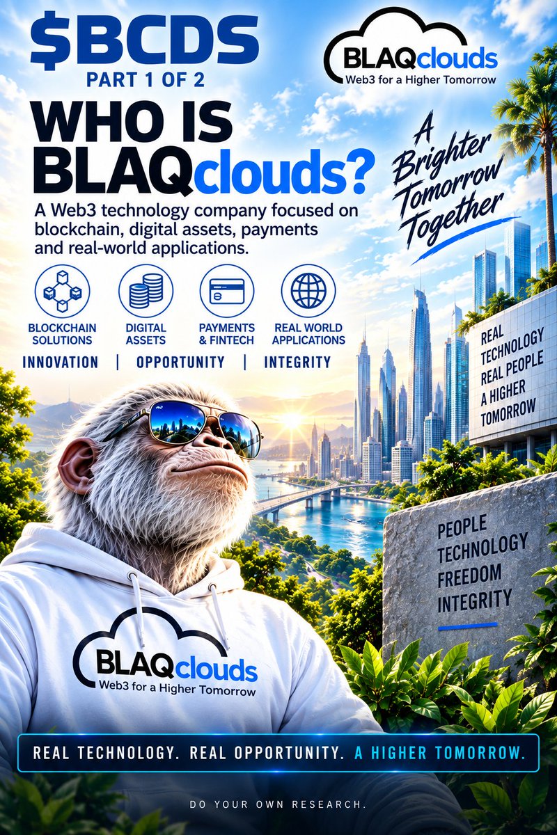FaiJam3's tweet photo. $BCDS  Part 1 Who is BLAQclouds?

A Web3 technology company focused on blockchain, digital assets, payments and real-world applications.

But something else caught my attention...

Who did they choose as their attorney? 👀

👇 Part 2

#BCDS #Web3 #Crypto #Bitcoin #BTC #XRP https://t.co/EqhJJtGTOk