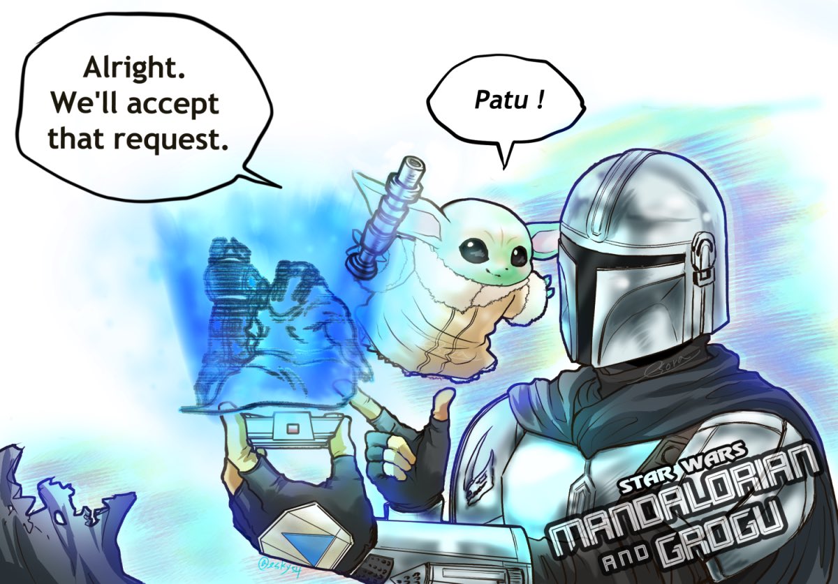 esky54's tweet photo. 2026 New year card→
#ifARTMandG
#TheMandalorian
#Grogu
ゼブ、ロッタと通信中⇄
withアンゼラン https://t.co/2EqAxpPi8U