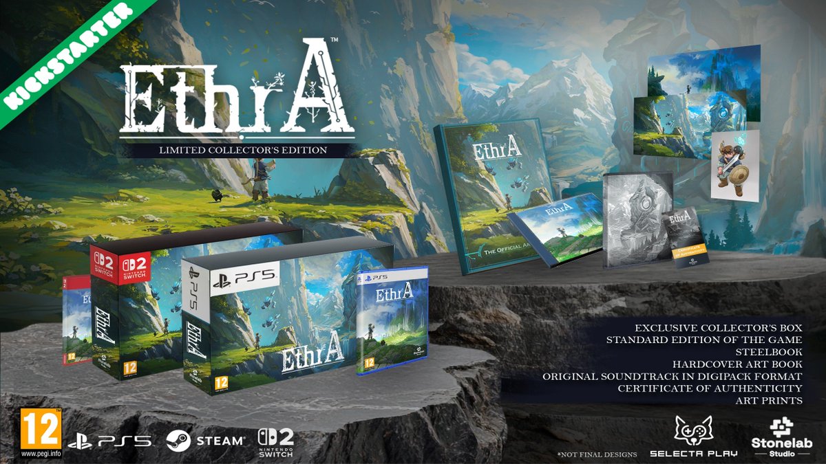 SelectaPlay's tweet photo. ✨ Mañana, #EthrA da un gran paso: ¡su campaña de Kickstarter se pone en marcha!

Nos hace muchísima ilusión contaros que nosotros nos encargaremos de crear sus ediciones físicas para el precioso juego de @stonelabstudio 💜

Stay tuned 👀

https://t.co/A7HoHThU0z https://t.co/VpD4afLTlo
