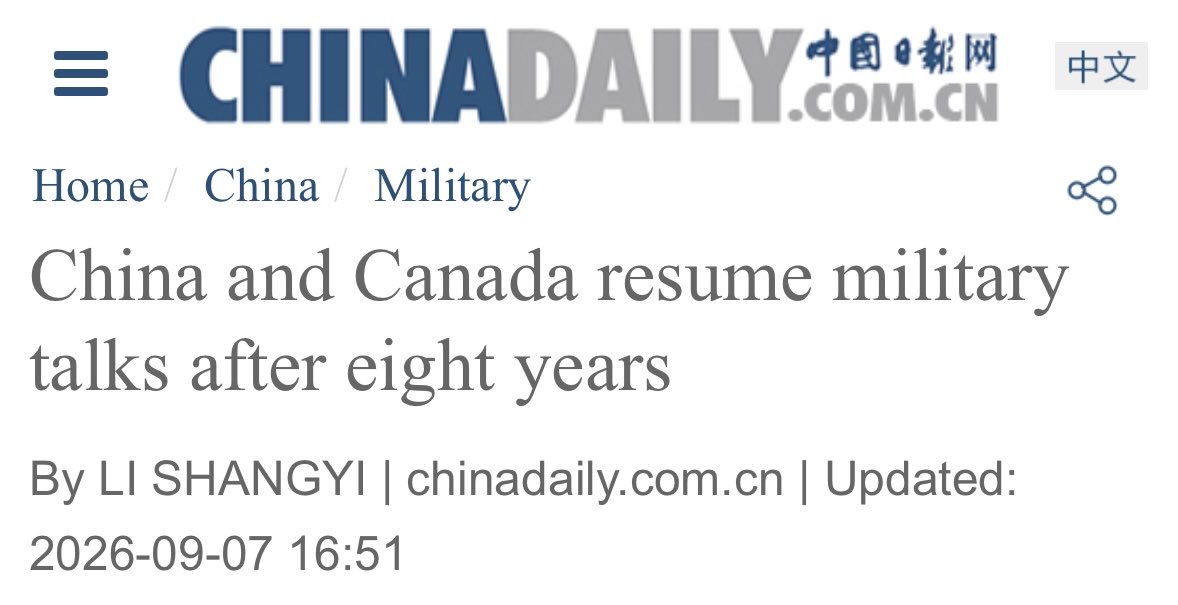 MichaelCooperMP's tweet photo. SHOCKING 🚨

Carney SECRETLY started military talks with the BEIJING DICTATORSHIP.

A SECRET police deal &amp; now THIS.

Colluding with a GENOCIDAL regime that runs illegal police stations in Canada &amp; interferes in our elections is Carney’s idea of a “New World Order.” https://t.co/JLW7Iu2QME