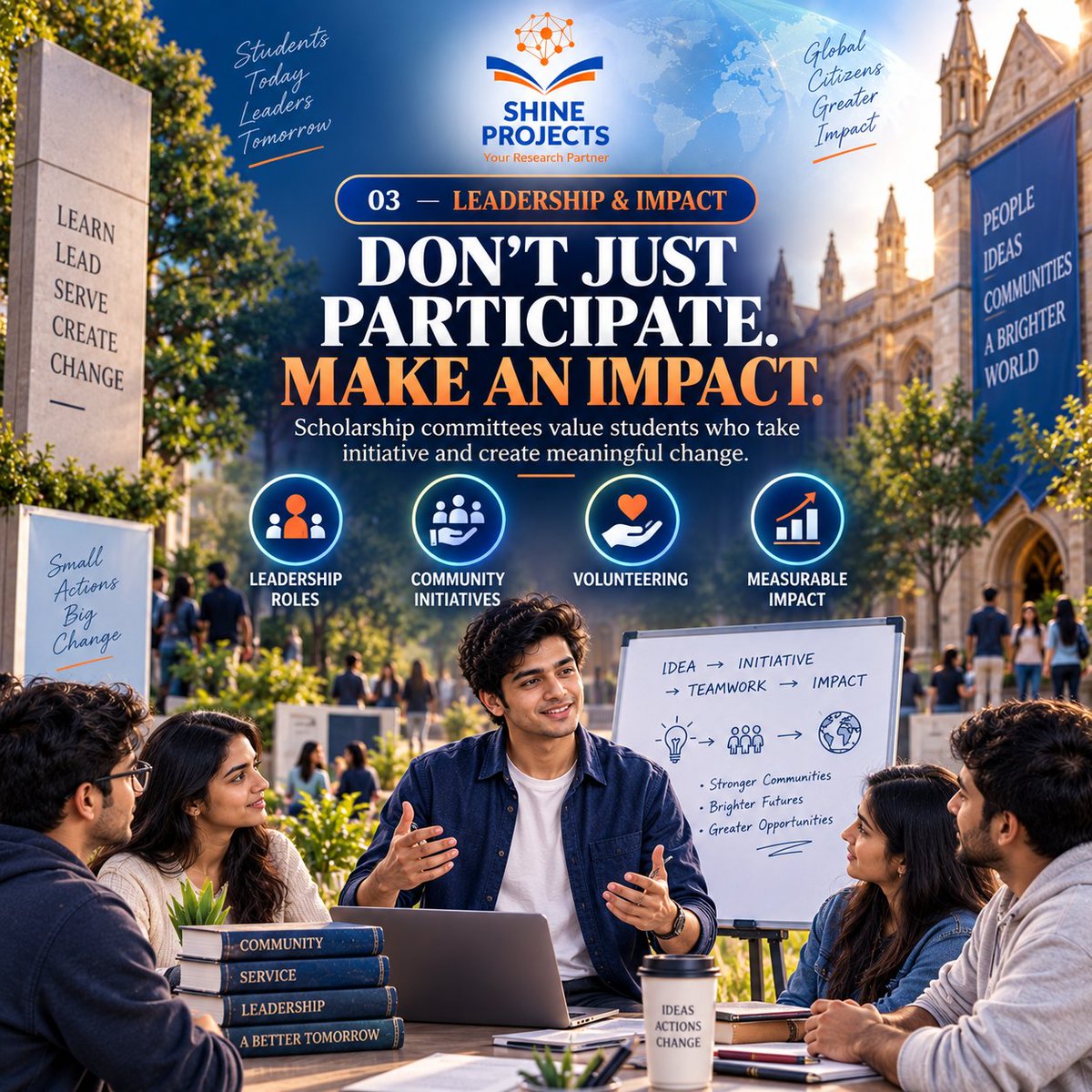 ProjectsShine's tweet photo. 🎓 Want to win a study abroad scholarship?

It takes more than good grades.

Academic merit + research + leadership + extracurriculars + community impact + a strong application strategy can help your profile stand out.

#StudyAbroad #Scholarship #StudyOverseas https://t.co/kRL0m329MR
