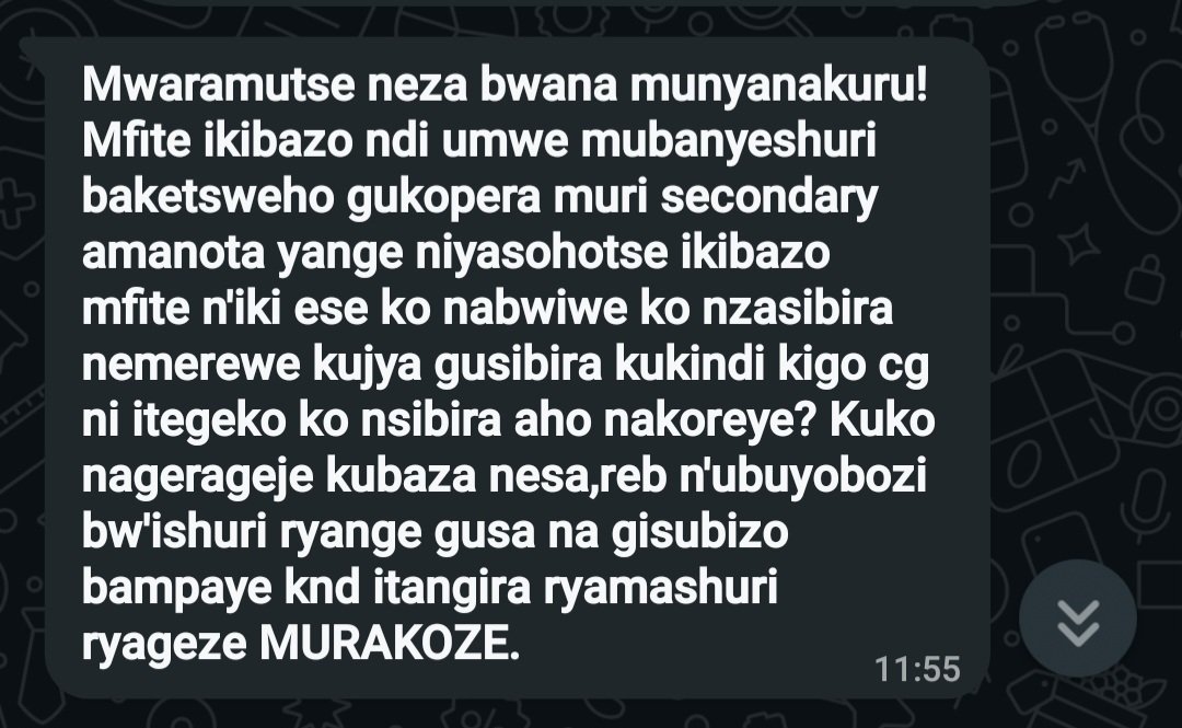 SamKabera's tweet photo. UBUREZI
=======
@oswaki dore ibyo twibazaga niba nta cases za Tron Commun,
Uyu yari yakoze ikizamini cya O' Level  muri S3 kandi nta case twabwiwe zo gukopera muri iki kiciro,...

@NESA_Rwanda @REBRwanda @Rwanda_Edu ibi mwarabimenye https://t.co/h6v0rVKTh8