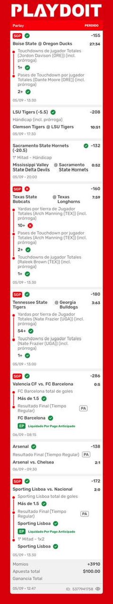 Burris_rey's tweet photo. @somoslaperrada En los #LosLunesDeBadBeatd de #SomosLaPerrada 🐾 de #PlayDoIt
Ninguno dramático, pero fueron 4 en el fin de semana, que por un pick se fallaron 😖
El peor es las 10 yds por tierra de Archie Manning y un sack de -10 yds sin intento de carrera. Arruinó mi parlay https://t.co/dLTcZHQFzF