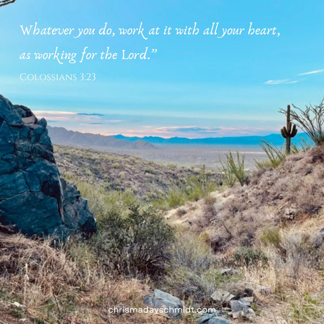 AlwaysWriteTime's tweet photo. “Whatever you do, work at it with all your heart, as working for the Lord.” — Colossians 3:23
And maybe that might look like rest. Or a hike. Or playing catch up.
#LaborDayUSA #ScriptureReflection #WritingCommunity https://t.co/RTCrXZGzmr