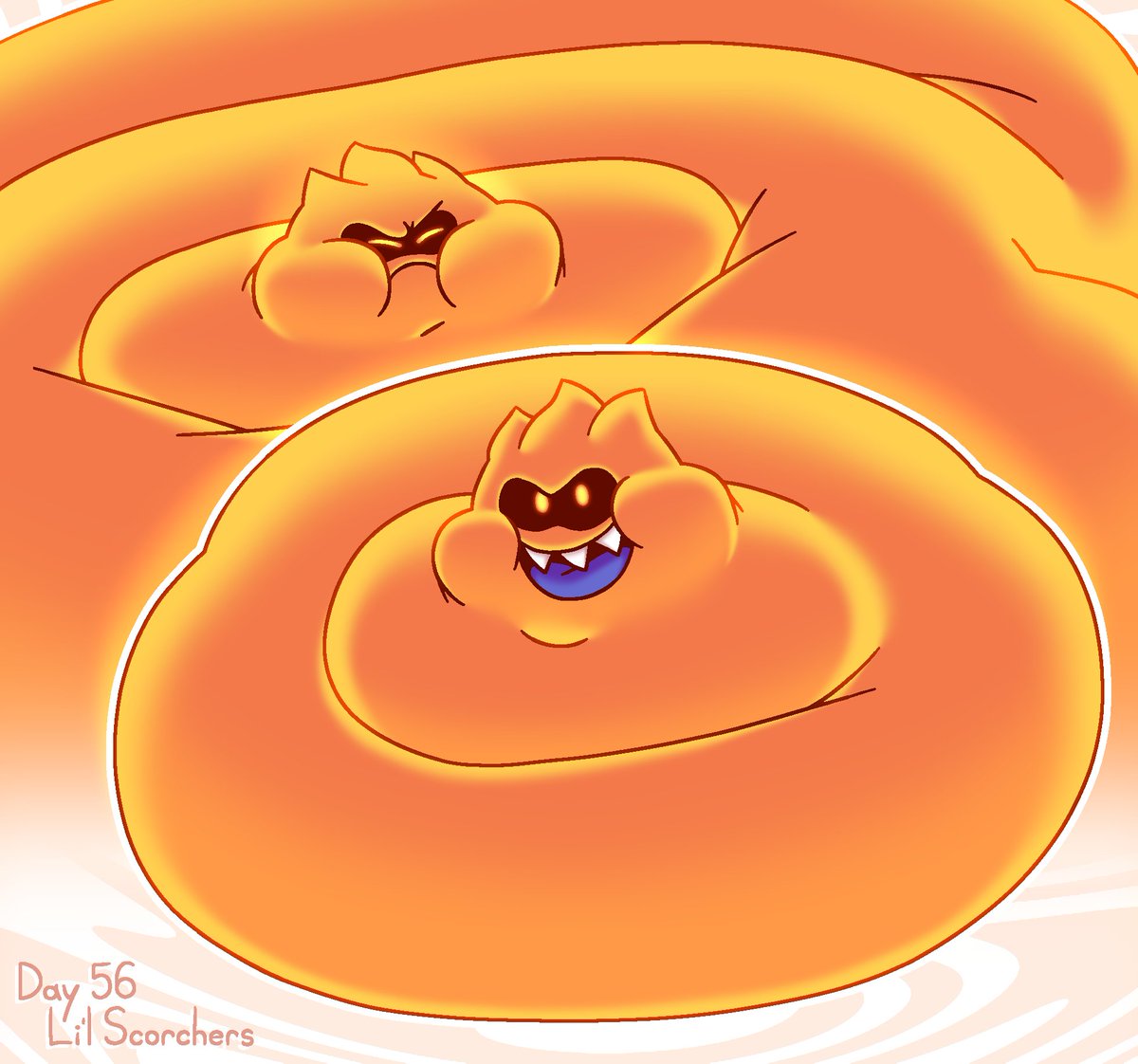 Pwefheft's tweet photo. #wonderfull Day 55 - 58
@RoundedPentagon and I did an art challenge ages ago to fatten every new enemy in Wonder, then we burnt out too badly to finish it... I've been holding onto my completed half though!
(1/2) https://t.co/m0s84WsizI