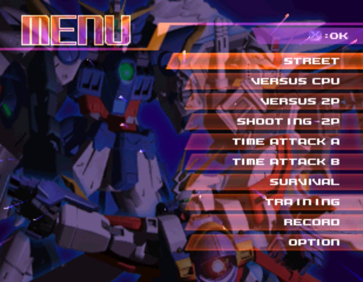 ReticentY2K's tweet photo. ForgottenGamePreservations on GitHub has released a PS1 ROM hack called 'Gundam Battle Assault 2 - Definitive Edition'!

This makes the whole roster playable and adds the two game modes that the retail disc has announcer voices for but no menu rows. https://t.co/636d8IfSgV