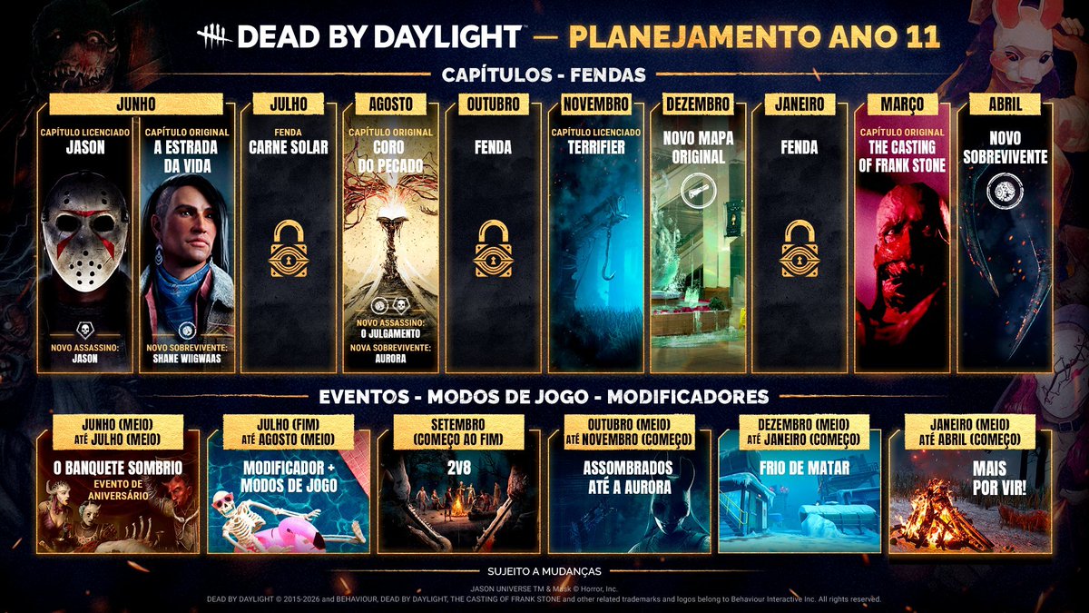 DicasByDaylight's tweet photo. Calendário do mês de Setembro → Outubro! 

- O 2v8 vai acontecer entre os dias 8 de setembro até 29 de setembro.
- 8 de Setembro a skin do Rei Xeno chega a loja do jogo.
- Dia 15 de Setembro teremos um PTB!
- Dia 15, novas roupas para a coleção Gameplay Expo! https://t.co/ReqeJg6jk9