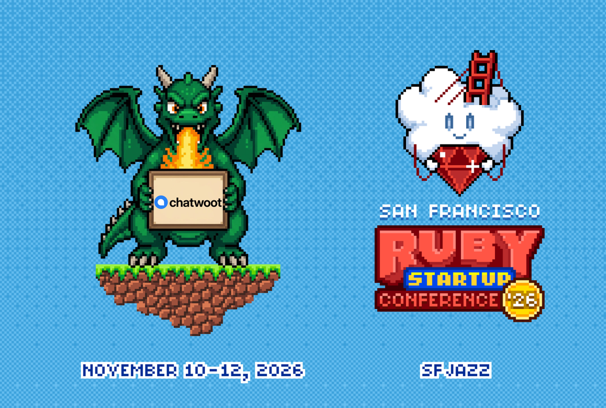 sfrubyconf's tweet photo. Please welcome Chatwoot (W21), an Emerald SF Ruby sponsor. 

@chatwootapp is the modern, open source, self-hosted AI customer support platform. It's CEO, Pranav Raj S (@pranavrajs) shared that Ruby has been a big part of Chatwoot from the beginning. 

We look forward to celebrating this Ruby story at our conference in November!