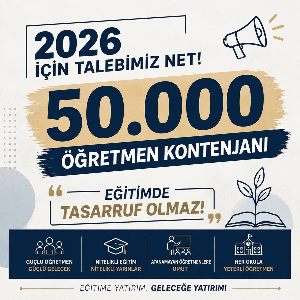 Kerem_Balyemez's tweet photo. Eğitim bir bütündür; sınıfta, salonda, bahçede... Daha sağlıklı,  akademik başarısı yüksek, donanımlı ve hareketli nesiller yetiştirmek için heyecanla bekleyen yüzbinlerce genç öğretmenin sesine kulak verin. #KülliyedenAGSye50Bin
@RTErdogan
@dbdevletbahceli
@tcmeb
@oktay_saral https://t.co/uyohUdYTz2