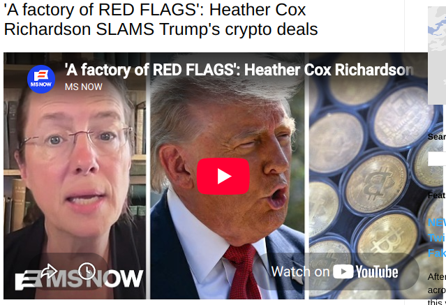 Obwon111's tweet photo. The Mindless Praetorian Blog: 'A factory of RED FLAGS': Heather Cox Richardson S... https://t.co/q3YyNHmvw8 https://t.co/gLiL33BYTa