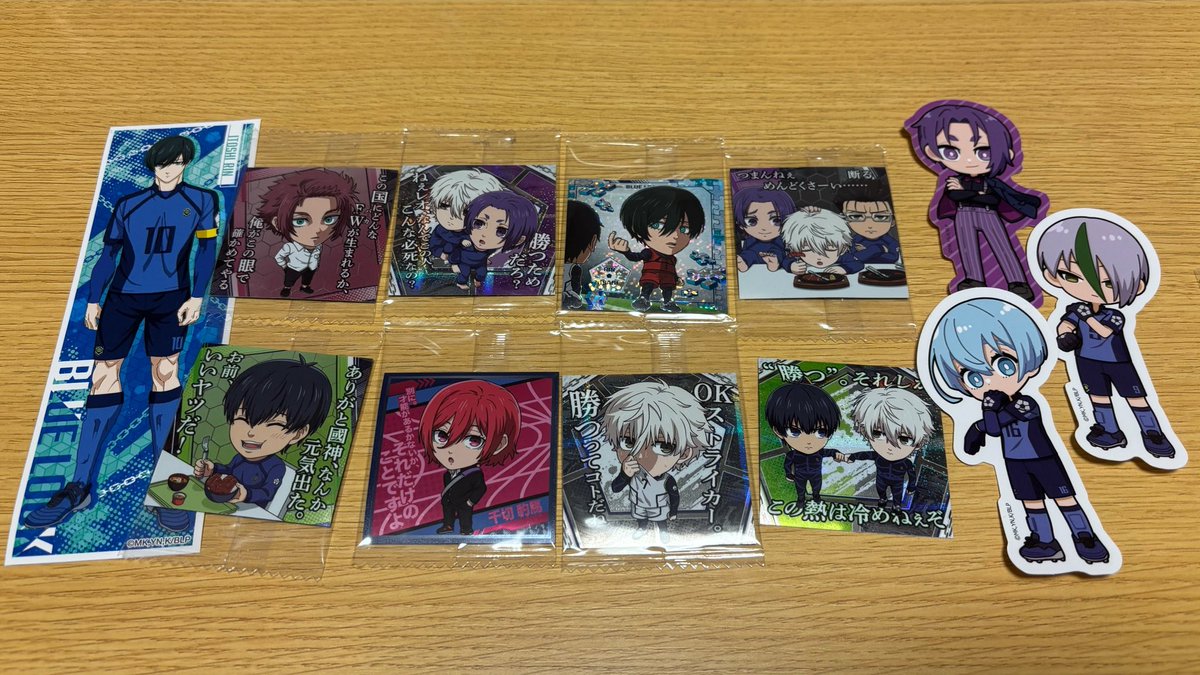 na______4758's tweet photo. 【交換】

ブルーロック にふぉるめーしょん ウエハース ・その他 各種 ステッカー

求：國神、蜂楽、馬狼 (異種交換アリ⭕️)

お気軽にお声掛けお待ちしております！🙇‍♀️ https://t.co/hyzikKnu50