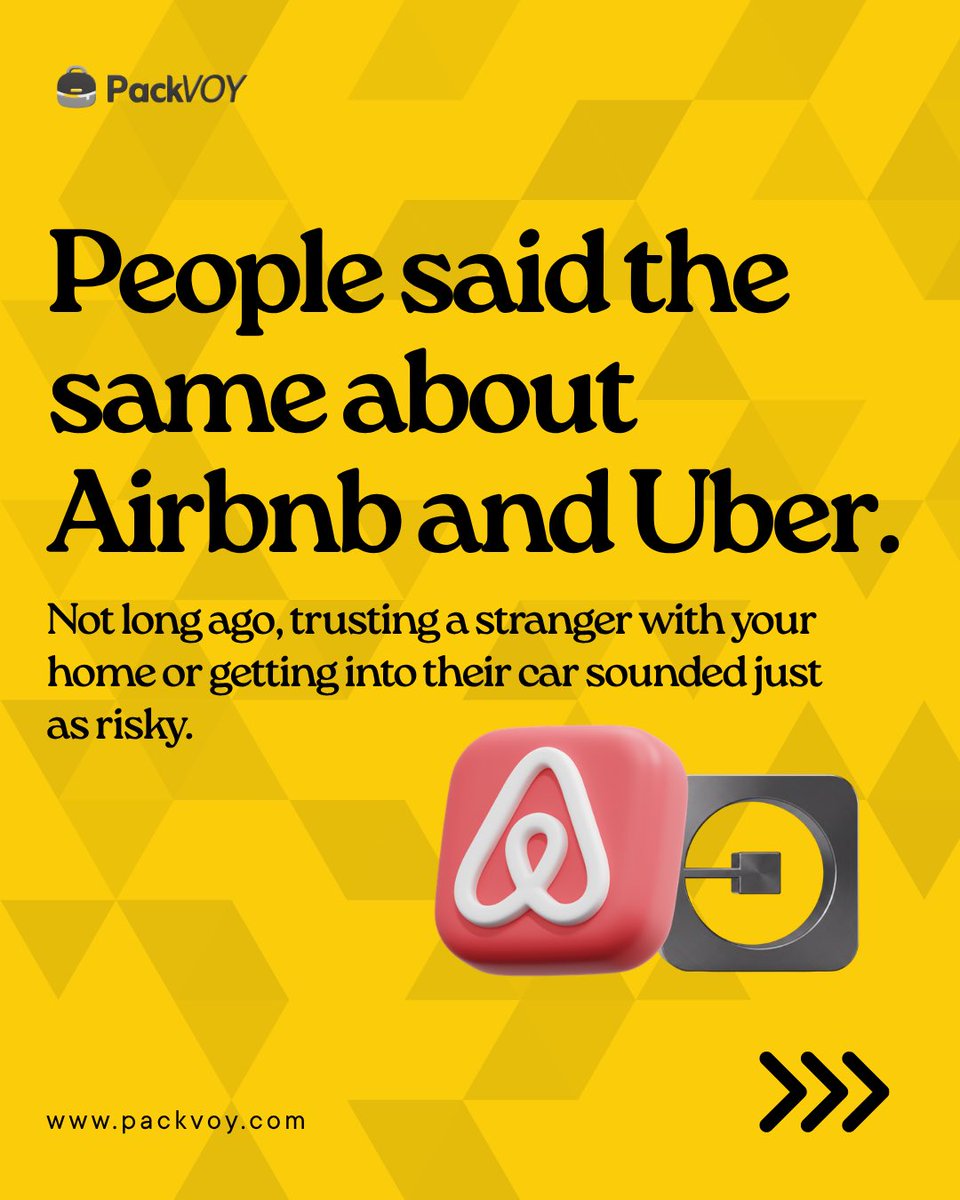 Packvoy's tweet photo. “Why would I trust a stranger with my package?” https://t.co/Yy8M8jzrYh