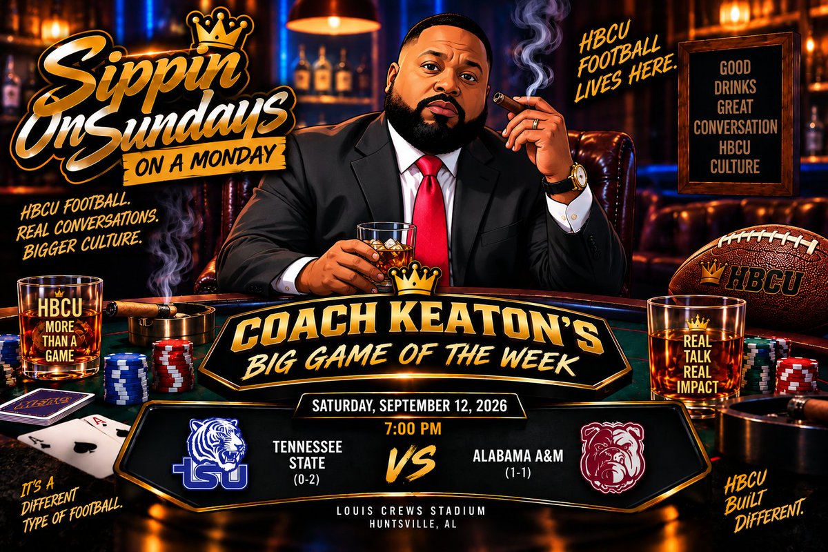 IWeaveSteve's tweet photo. SIPPIN ON SUNDAYS ON A MONDAY, TONIGHT 8 PM: UNK, @ZoPhillips1400, @teddyk95 TALK ABOUT OUR BIG GAME OF THE WEEK! LISTEN TO COACH @teddyk95: WHY #TSU VS #AAMU IS HIS #HBCU GAME OF THE WEEK! #KEEPSIPPIN! #PASSTHEBOTTLE! CLICK THE LINK FOR TONIGHT'S SHOW! https://t.co/r3NsrE31qR https://t.co/eJhMhQmlv8