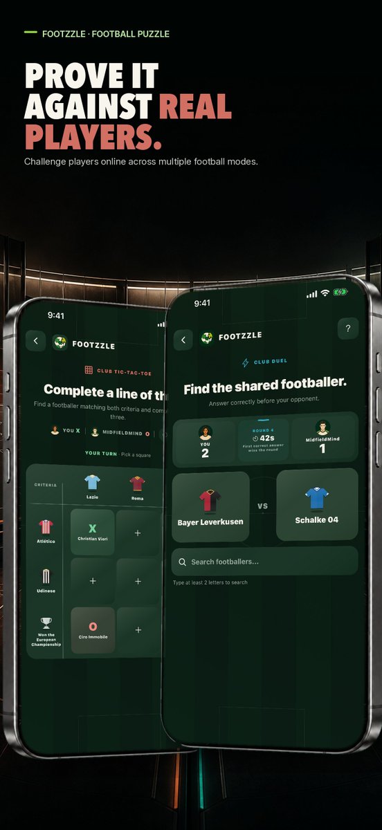 footzzle's tweet photo. Think you know football better than everyone else?

Go head-to-head in Football X-O, Club Duel and other online modes. ⚔️⚽ https://t.co/L7VpPEe8Yw