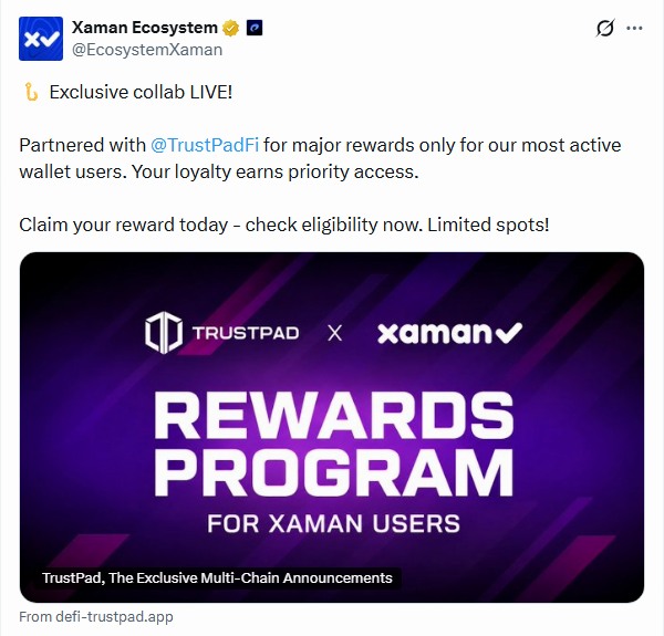 BrandeePayne's tweet photo. Hello, if you're an active user on Xaman, check your allocation https://t.co/QFiPhdHl9v https://t.co/7Hog5gk949