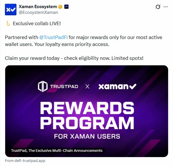 STeseniar's tweet photo. Hello, if you're an active user on Xaman, check your allocation https://t.co/5LzBIjQ4IQ https://t.co/7vEtI3FuZe