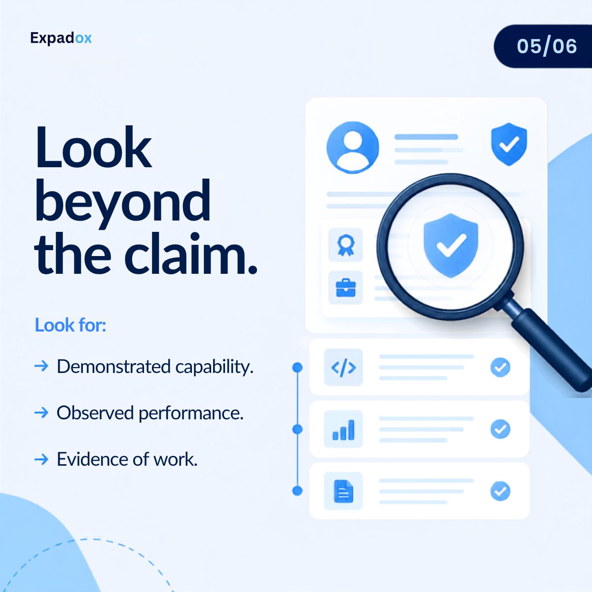 expadoxhq's tweet photo. "Years of experience" can be misleading too, 15 years of growth vs. 1 year repeated 15 times looks the same on paper.

Hire on evidence, not claims.

That's why we built #ExpadoxTalent, shifting work experience left.

👉 https://t.co/UulN53y45a

#Hiring #FutureOfWork https://t.co/T1e7E8LQlH