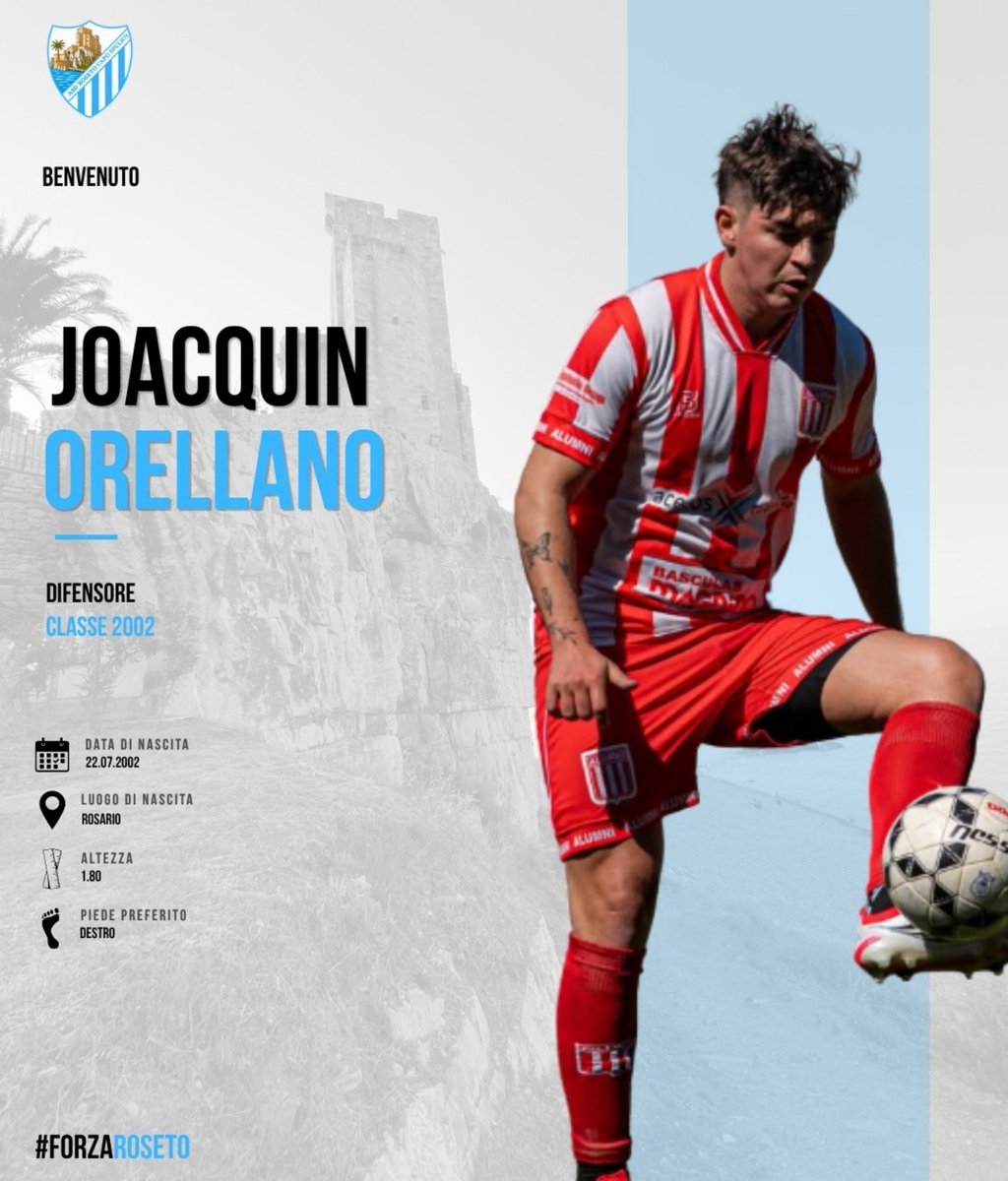 FutbolistasAXEM's tweet photo. #MercadoAXEM 🇮🇹
El defensor Joaquín Orellano y el delantero Sebastián Porta son refuerzos de #ASDRosetoCapoSpulico. Llegan desde #AlumniDeCasilda 🇦🇷 y #UnionCentral 🇧🇴. https://t.co/YRvG2CM24H