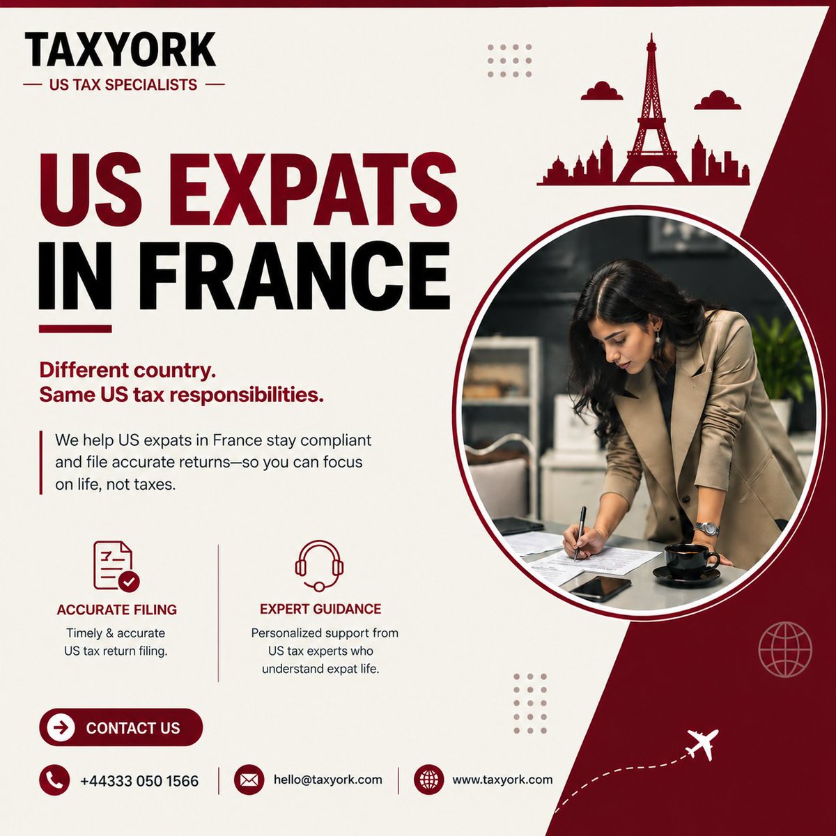 TaxYork1040's tweet photo. 🇫🇷🇺🇸 US expats in France deal with two demanding tax authorities. Between accurate tax returns, Streamlined filings, and treaty-based relief, staying compliant while avoiding double taxation takes real expertise.
We handle both sides so you don’t have to become a tax expert yourself.

Living in France? Let’s talk about your US filing obligations.

📞+44333 050 1566
🌐https://t.co/I9i56Hu7j9
📧hello@taxyork.com

#ExpatTax #France #USExpat #TaxTreaty #franceexpats