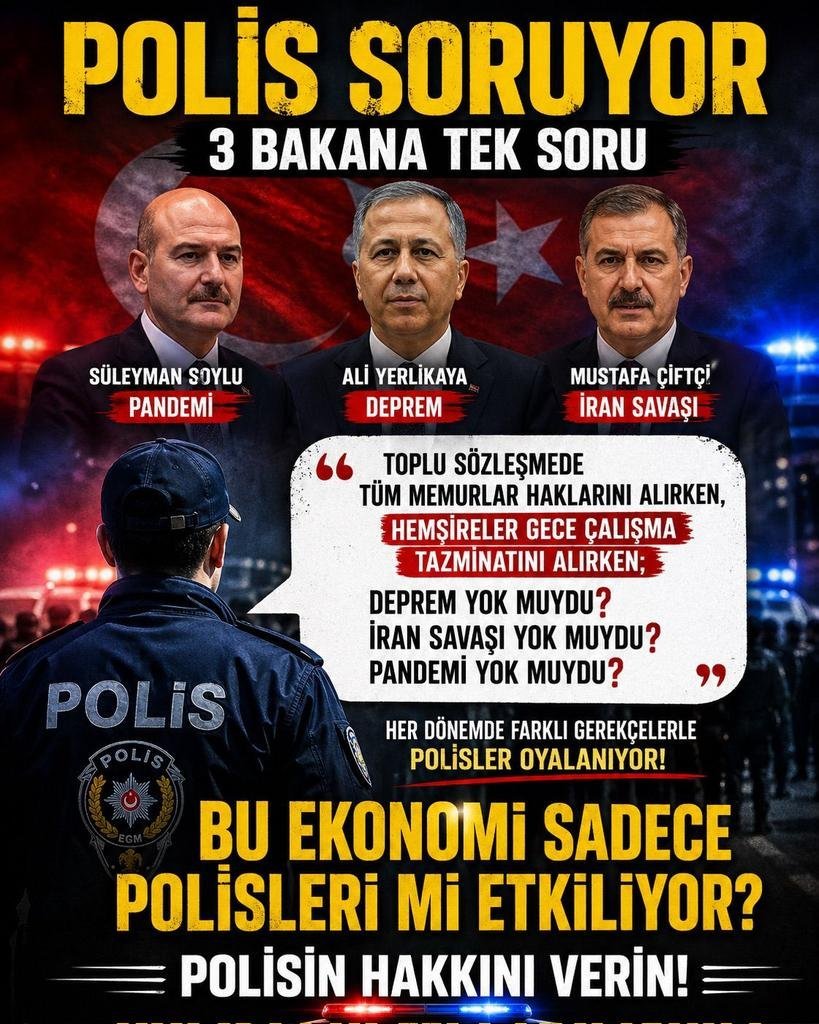 HakArayan_Polis's tweet photo. Polise gelince ekonomi el vermiyor ama diğer meslek gruplarına gelince haklar kazanımlar birbir yayınlanıyor.Soruyor ve cevap bekliyoruz BU POLİS SİZE NE YAPTI

#Mesaivarücretyok https://t.co/tDtpzs4uvj