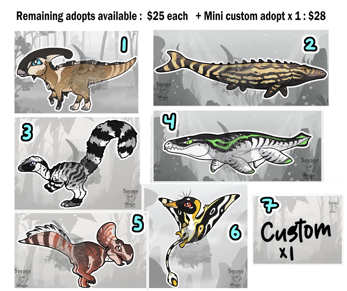 TheSavage_Mojo's tweet photo. Remaining mini adopts available + 1 mini custom slot https://t.co/JQzfSYqTvE
