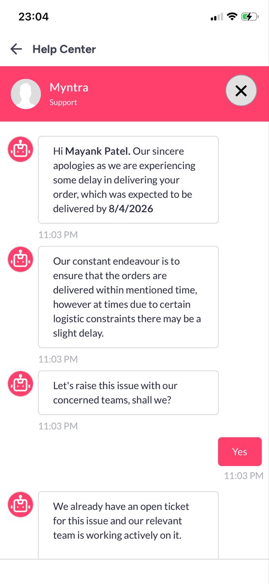 soullitude's tweet photo. @MyntraSupport So it turns out that Myntra Help Centre helps worst in the universe. Very well played @myntra 👍🏻 what a nightmare this experience has been so far https://t.co/srh5cMz9u3