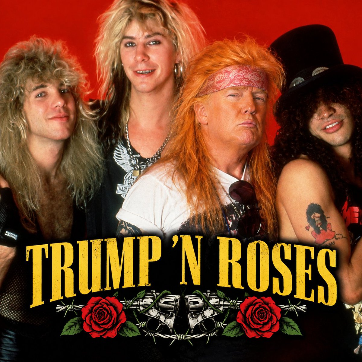 HurbanT8's tweet photo. #trump #axelrose #gunsandroses 
Knokin' on a Putin Door

TRUMP AND ROSES🙂 https://t.co/bbMa4mdtg3