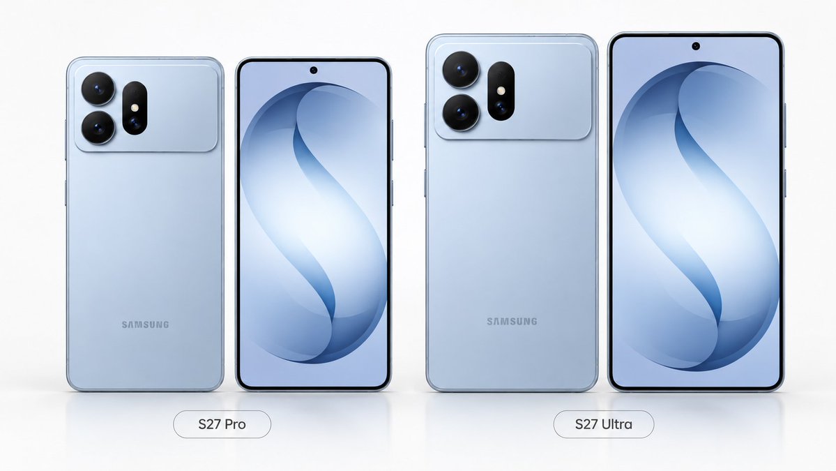 HadTech99's tweet photo. Galaxy S27 Pro vs S27 Ultra 👀 — the Pro is basically shaping up to be a smaller Ultra.
📱 S27 Pro • ~6.6" display
• ~5,200mAh battery
• 200MP main + 50MP ultrawide
• 12MP 3x telephoto
• No S Pen
• 60W wired charging

📱 S27 Ultra • ~6.9" display
• ~5,700mAh battery
• 200MP main + 50MP ultrawide
• Samsung is testing a much larger 50MP 4x telephoto sensor
• Built-in S Pen
• 60W wired charging

Both are expected to share the new camera-platform design and flagship 2nm Snapdragon.

So the choice could be pretty simple:
S27 Pro = Ultra experience in a smaller body.

S27 Ultra = bigger screen, bigger battery, better zoom + S Pen.

Which one would you pick? 👇
#GalaxyS27Pro #GalaxyS27Ultra #Samsung #GalaxyS27 #TechLeaks